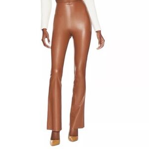 Commando faux leather tan/cognac flare pants - Size Medium